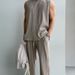 Men's Fitness Sleeveless Sports Summer Vest Mature Men High Elastic Quick-Dry Loose Breathable Two-Piece Set_viptrois.com