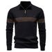 Pulse 2025 Autumn Winter New Business Stand Collar Pure Cotton Sweater European Size High-Quality Casual Half-Zip Men's Top_viptrois.com