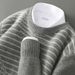 Nordmann Men's Wool Round Neck Color Block Jacquard Thickened Sweater Versatile Fashion Cashmere Knitted Base Shirt Top_viptrois.com
