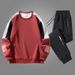 Men's Clothing Spring and Autumn Suit Sweatshirt Men's Cotton New Round Neck Loose Large Size Fat Bottoming Shirt Trendy Top Jacket_viptrois.com