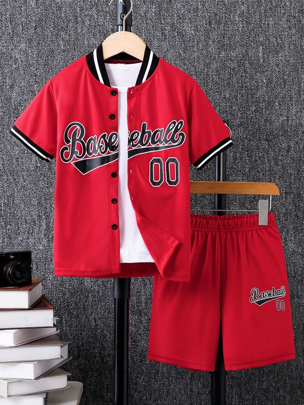 Mother & Kids Boys' Casual Outfit Set Short Sleeve T-Shirt Shorts Combo Cotton Comfortable Playwear_viptrois.com