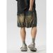 Men's Distressed Denim Shorts High Street American Retro Washed Loose Casual_viptrois.com