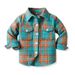 kid's clothing Children's plaid woolen long-sleeved cardigan autumn lapel single-breasted top_viptrois.com