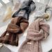 Soft and sticky scarf with wool for women, Korean style, high-end, versatile, fashionable, blue knitted yarn, neck_viptrois.com