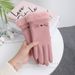 De Velvet Warm Gloves Winter Ladies Plus Velvet Warm Windproof Winter Outdoor Cycling Driving Can Touch Screen Women's Gloves_viptrois.com
