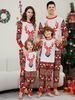 Christmas deer letter Snowflake Christmas family dress printed home dress pajamas_viptrois.com