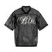 Mesh Letter Print V-neck Short-sleeve T-shirt, Summer Hollow-out Short Jersey, Loose-fitting Top For Men And Women,_viptrois.com