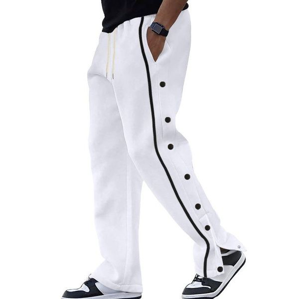 2025 Men Sport Patchwork Sweatpants Casual Outdoor Drawstring Pants Long Trousers For Men Streetwear_viptrois.com