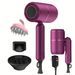 2000W Pink Ionic Blow Dryer With Diffuser, Foldable Handle & Constant Temperature - Strong Wind, 8 Seconds Quick Drying,_viptrois.com