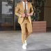 Men's Slim Fit Wedding Suit Set – Single-Breasted Notch Lapel Blazer & Pants (S-5XL) | Polyester Formal & Business Attire_viptrois.com