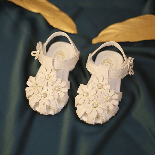 Kids Shoes Summer baby girl breathable sandals non-slip soft bottom closed toe girls princess shoes baby toddler toddler shoes_viptrois.com