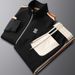 Men's Clothing Men's Autumn New Style Stand Collar Casual Sports Suit Trendy Fashion Sportswear Long Sleeve Straight Pants Two Piece Suit_viptrois.com