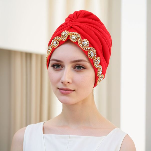 New Space Layer Watermelon Hat Heavy Industry Diamond Ornaments Indian Hat African Hat Factory Direct Sale_viptrois.com