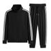 Men's Sportswear Two-Piece Set - Lightweight Comfortable Running Tracksuit For Casual & Active Lifestyle (Black, Grey, Camel)_viptrois.com