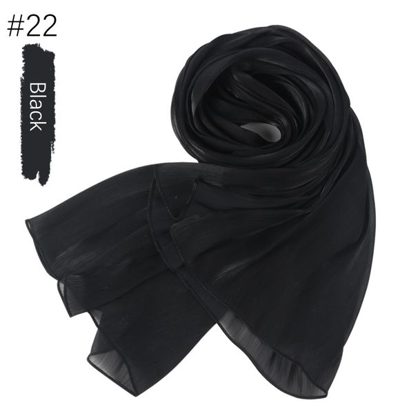 Muslim headscarf Solid Color Breathable Cool Island Satin Satin Crepe Scarf Island Silk Bright Silk Scarf_viptrois.com