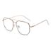 New Fashion Stainless Steel Frame Plain Anti-blue Glasses Europe And The United States Double Beam Flat Light Men With_viptrois.com