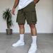 Men's Summer Outdoor Multi-Pocket Cargo Shorts Trendy Functional Loose Wide Leg Five-Point Drawstring mid Waist Polyester Shorts_viptrois.com