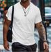 Unbeatable Quality Ins 2025 Summer Sale T-shirt Men's Button Henley Neck Sports Polo Shirt_viptrois.com