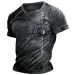 Vintage Men's T-shirt Summer American Shirt Tops Compass Printed Short-sleeve Tees Loose Daily Men Clothing Casual Streetwear_viptrois.com