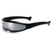 Large Punk X Men Personality Sunglasses One Piece Mirror Laser Space Robot Sunglasses_viptrois.com