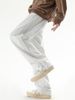 Men's Casual Sports Pants Gray Striped Loose Fit Straight Leg Trendy Sweatpants Plus Size Solid Color Long Pants For Spring Autumn_viptrois.com