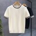 Men's Short Sleeve Knit Polo Shirt Classic Relaxed Fit Casual Breathable Summer Top_viptrois.com