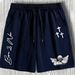 Unisex Casual Shorts Trendy Summer Street Style Loose Fit Angel Cross Print Men's Clothing Bottoms_viptrois.com