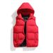"Men's Fleece-Lined Hooded Vest, Winter Warm Zip-Up Puffer Gilet, Slim-Fit Casual & Outdoor Layering Piece (Black/Gray/Red/Green/Khaki/Navy)"_viptrois.com