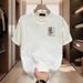 Summer Heavyweight Pure Cotton Versatile Trendy Men's Short T-Shirt Crew Neck Casual Fashion Half Sleeve Tee Shirt Top_viptrois.com