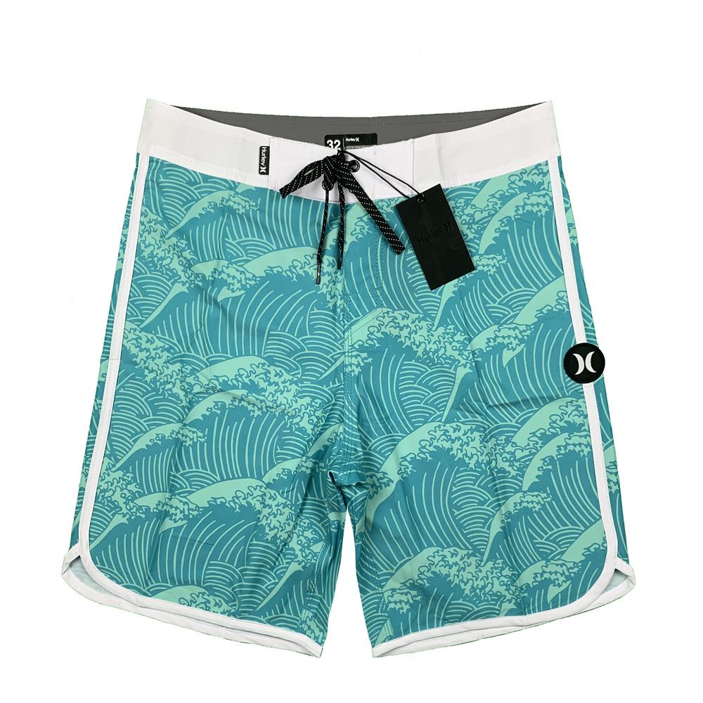 Men's Beach Pants Quick-Drying Camouflage Print Four-Sided Elastic No Elastic Home Casual Shorts Tough Guy Army Green H Shorts_viptrois.com