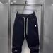 Men's Casual Jogger Pants With Large Pockets - Elastic Cuff Comfortable Polyester Trousers For Streetwear & Lounge_viptrois.com
