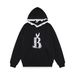 Vintage Patchwork Trendy American Letter Print Pullover Unisex Street Dark Loose Niche Hoodie_viptrois.com
