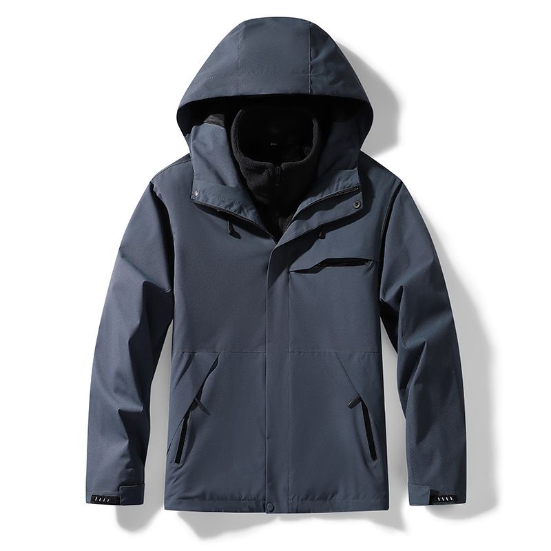 3-in-1 Lightweight Windbreaker Jacket – Corduroy & Rabbit Fur Blend, Hooded Unisex Outdoor Coat (12 Colors, S-5XL, Korean Loose Fit)_viptrois.com