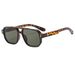 Men's Sunglasses New Retro Double Beam Sunglasses Fashionable Square Anti Ultraviolet Sunglasses Business Trend Glasses Driving Mirror_viptrois.com