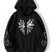 Unisex Spider Web Heart Print Fleece Zip-Up Hoodie – Cozy & Stylish Pullover For Fall/Winter_viptrois.com