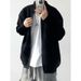 Half High Collar Cardigan Sweater, Retro Versatile Casual Long Sleeved Knit Sweater Jacket_viptrois.com