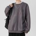 Men's Oversized Letter Print Hoodie, Fleece-Lined Pullover Sweatshirt, Streetwear Unisex Casual Top (Black, Dark Grey, Coffee, Mint Green, White)_viptrois.com