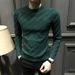 Men's Clothing Light Luxury Jacquard Knitted Autumn And Winter High End Slim Fit Casual Round Neck Long Sleeve Bottoming Shirt_viptrois.com