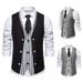 New Men's Slim-fitting Suit Multi-breasted Gentleman's Casual Vest Vest_viptrois.com