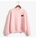 2024 Round Neck Cat Chest Print Hoodless Pullover Sweatshirt Casual Loose New Hot-Selling Top_viptrois.com