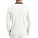 Classic Men's Long Sleeve Polo Shirt With Contrast Collar, Breathable & Wrinkle-Resistant For Business Casual & Everyday Wear_viptrois.com