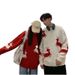Pure Christmas Year Red Long Sleeve Men, Loose Fit, Versatile Crew Neck Knitwear, New Cross-Border Couple Sweater For Autumn_viptrois.com