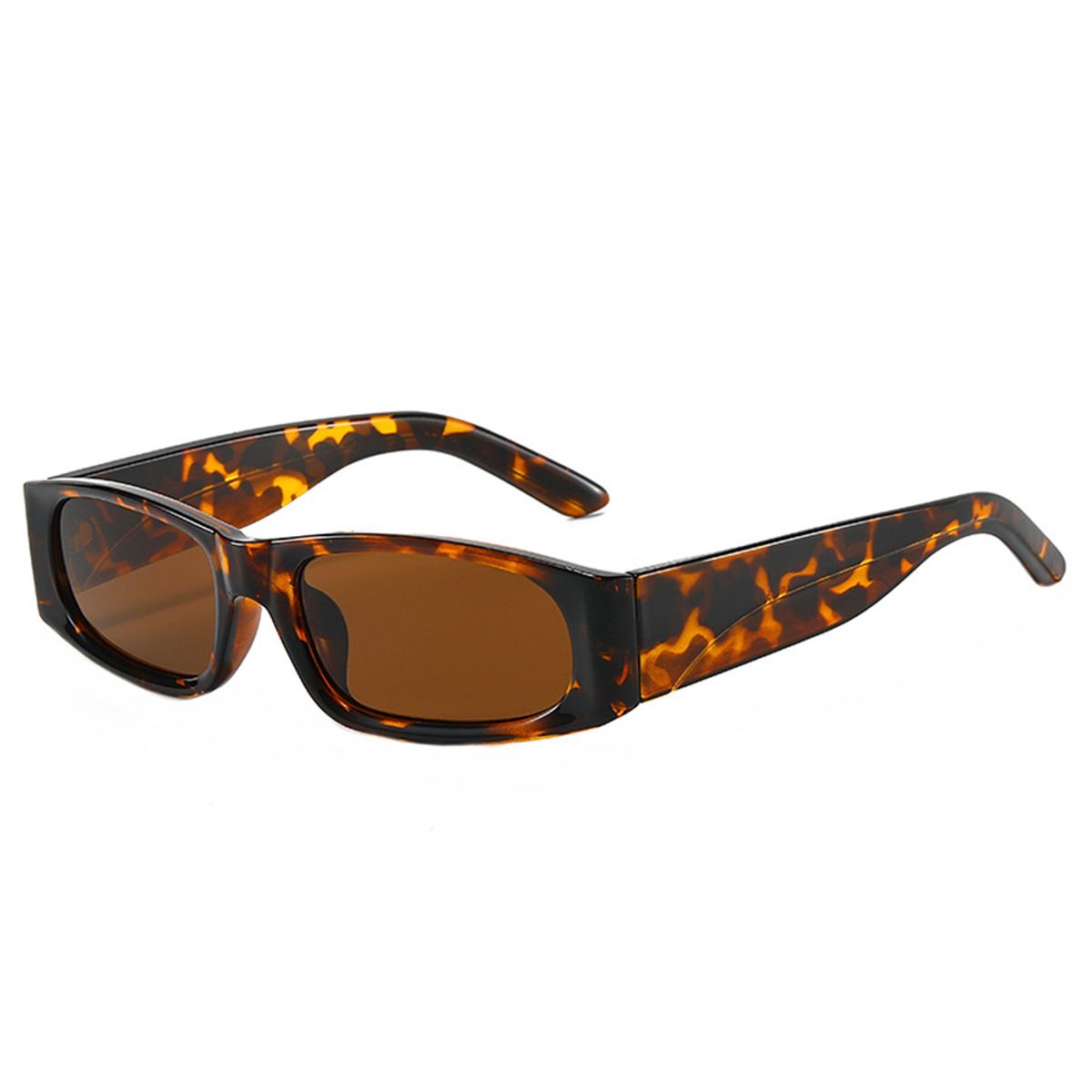 Retro Small Frame Sunglasses - Unisex Square Narrow Frame With Wide Legs (3 Sun Visor Styles, 2025 Color Matching)_viptrois.com