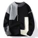 Autumn Winter New Youth Casual Crew Neck Base Knitwear Loose Sweater Men's Clothing_viptrois.com