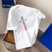Summer Men's 100% Cotton Casual Loose Fit Plus Size T-shirt With Paris Letter Pattern Print And Round Neck Short Sleeves_viptrois.com