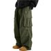 Summer Men's Casual Cargo Pants High Street Style Loose Fit Versatile Straight Leg Multi Pocket_viptrois.com