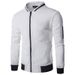 2023 Sports Korean Style Zipper Youth Solid Color Cardigan Stand Collar Casual Wear Men's Versatile_viptrois.com