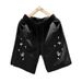 Men's Casual Mid Length Straight Leg Shorts Quick Drying Stylish Versatile High End Embroidered Five Point Shorts_viptrois.com