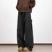 American Retro Washed Denim Overalls Men's Heavy Deconstruction High Street Cec Loose Casual Wide-leg Trousers_viptrois.com
