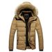 "Men's Heavyweight Hooded Down Jacket – Winter-Ready Parka With Velvet Lining (Khaki/Red/Black/Dark Blue, M-6XL)"_viptrois.com